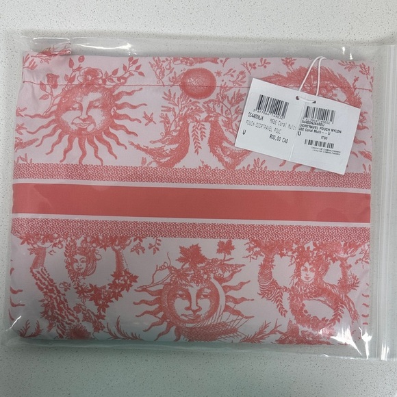[BAG] DIOR Dioriviera DiorTravel Zipped Pouch in Coral - Picture 3 of 5